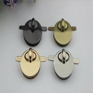 China US style zinc alloy round shape metal nickel chrome twist lock purse hardware wholesale