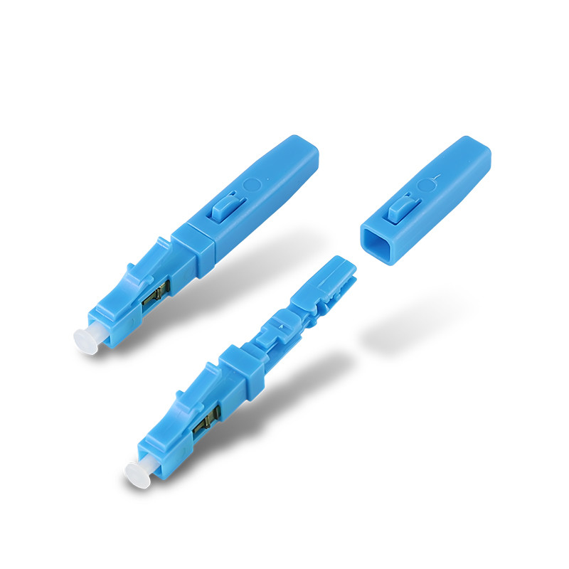 SC/APC FTTH Embedded Optical Fiber Connector Fast Quick Assembly For Drop Fiber Cable