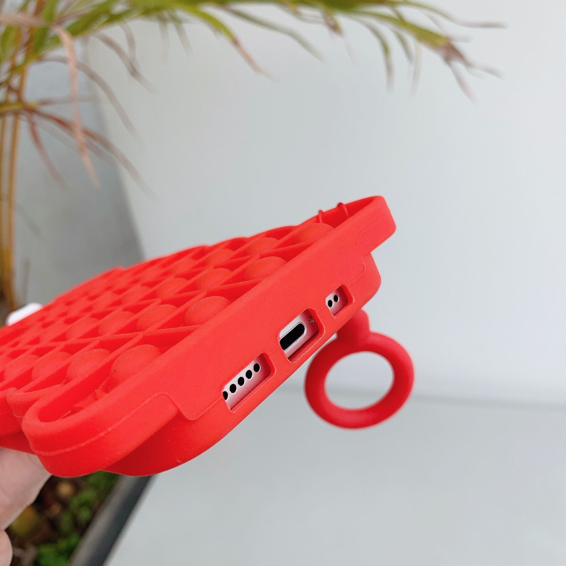 TPU Push Pop It Fidget Toy Phone Case Stress Relief For Iphone 12