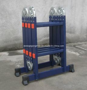 China Blue 8.2ft 4×2 Aluminium Scaffolding Ladder wholesale