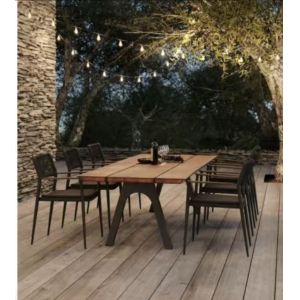 Modern Garden Cafe BBQ Wicker Rattan Lounge Chair Table Set Outdoor For Hotel