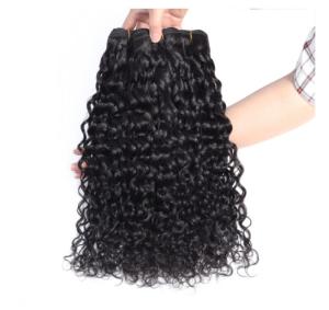 China 20 Inches Water Wave Long Hair / Virgin Cambodian Hair Extensions Double Weft wholesale