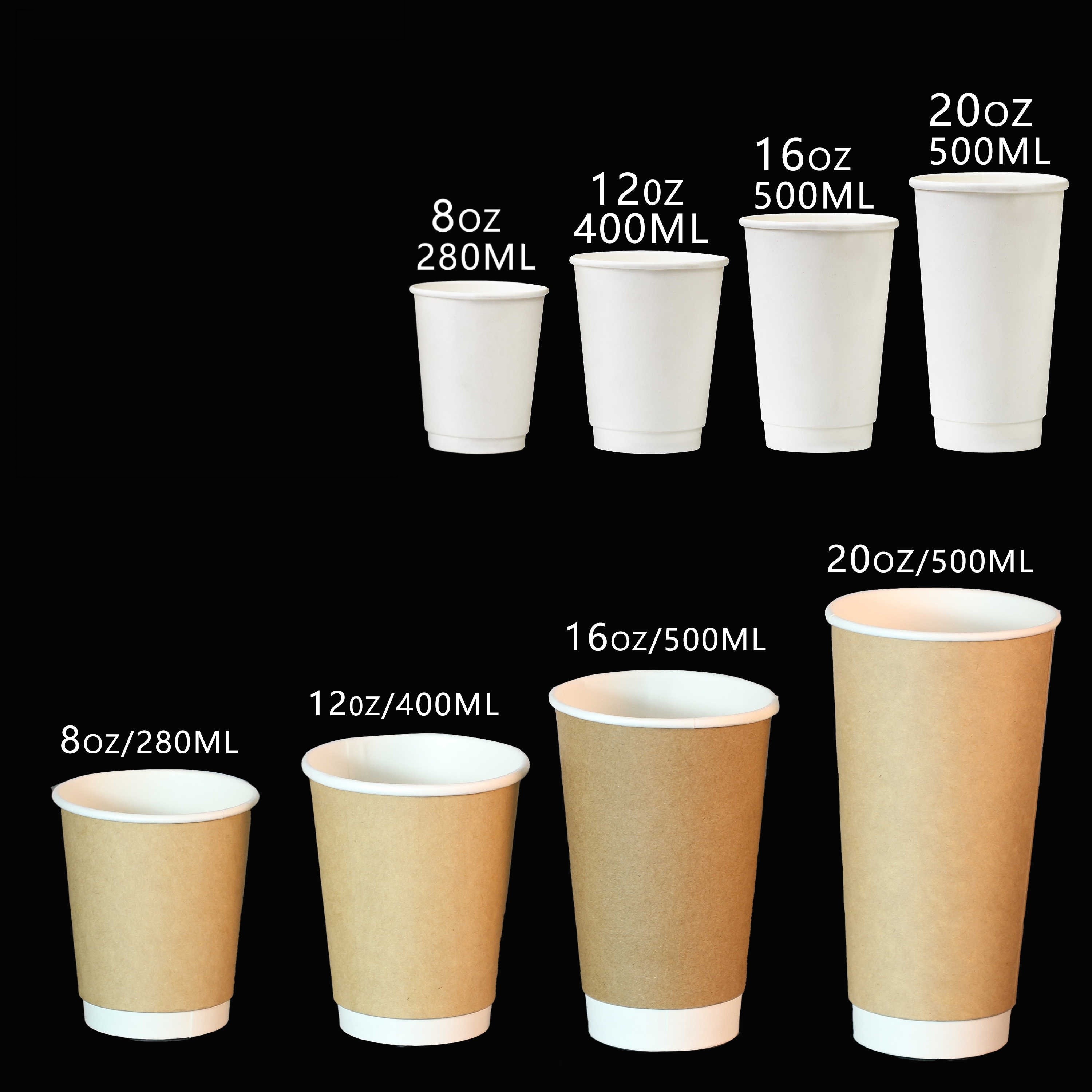 Leakproof 16oz Single Layer Disposable Tea Cups White Paper Cups And Lid