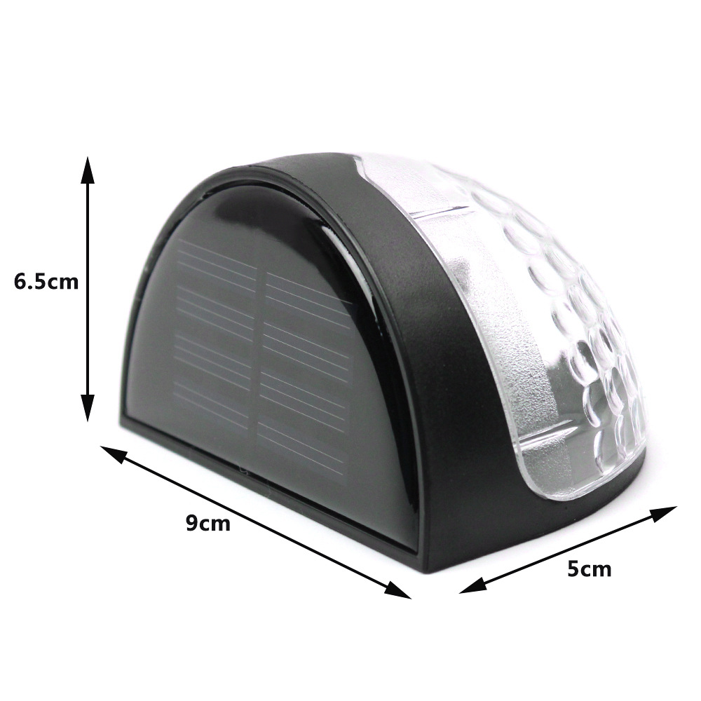 Solar Fence Light Semi-circle Outdoor Wall Light White Decorative Lighting