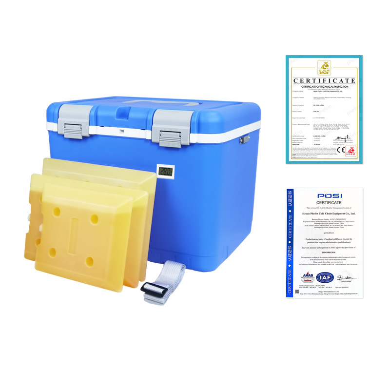 Phefon 10L Lockable Chest Coleman Ice Cooler Box For Lab Cooling Storage