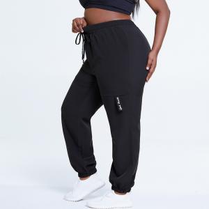 China Richee Plus Size Sports Pants Womens Black Running Pants With Pockets wholesale