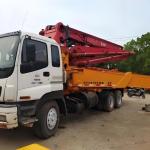 Hydraulic Putzmeister Used Concrete Pumps Trailer 121 Feet Z Shaped