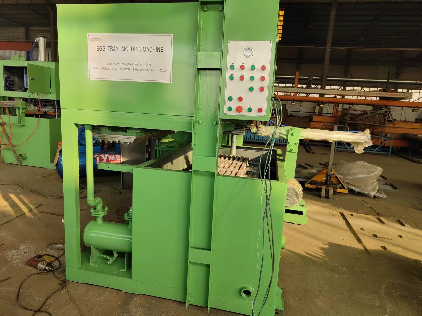 Output 53-100kg/h Aluminum Molds Paper Egg Tray Making Machines Pulp Molding Egg Carton Machine