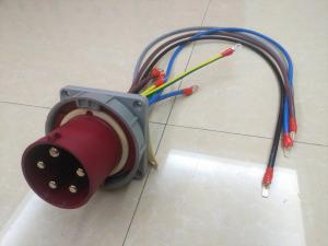 China 415V IP67 Watertight Thermoplastic Industrial Plug Sockets Panel Mounted wholesale