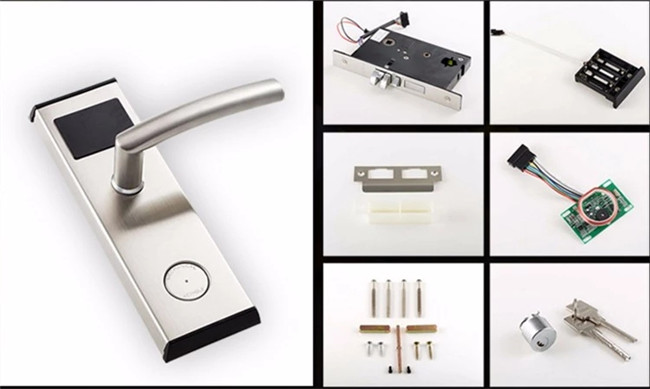 Electronic Stainless Steel EU Handle Door Hotel Smart Lock