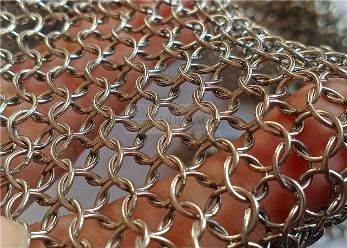 Chainmail Rings Tab Top Wire Mesh Curtains Stainless Steel