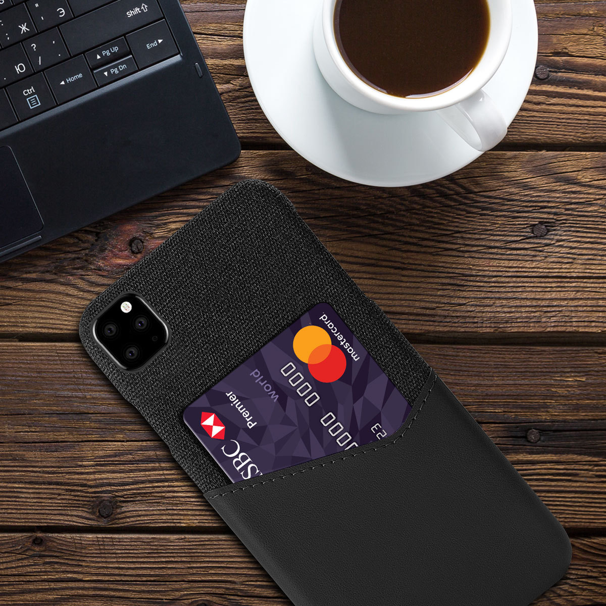 Shockproof Custom Logo Card Wallet Mobile Cover for iPhone 11 Pro Max No Special Craft