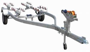 China Safe Galvanized Steel Boat Trailer 430cm Bass Boat Trailers With Hand Winch / Jack wholesale