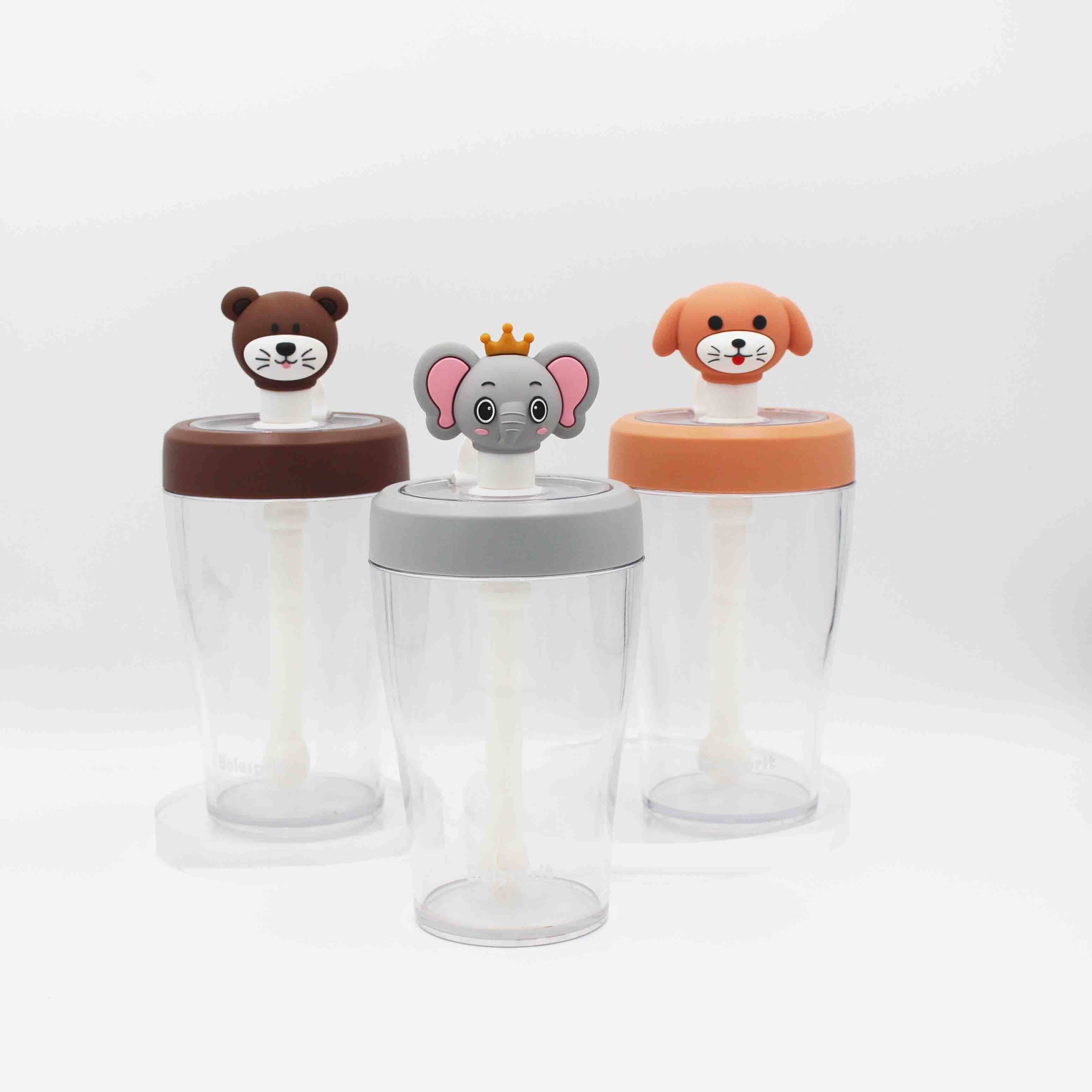 Eco Friendly 430ml Plastic Straw Water Bottle Custom Wide Mouth