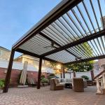 Aluminum Retractable Pergola Metal Gazebo Villa Garden Leisure Shade Pergola