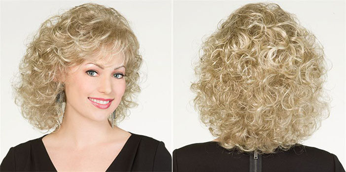 30CM Short Wave Party Synthetic Hair Wigs Blond Cosplay Hair Wigs