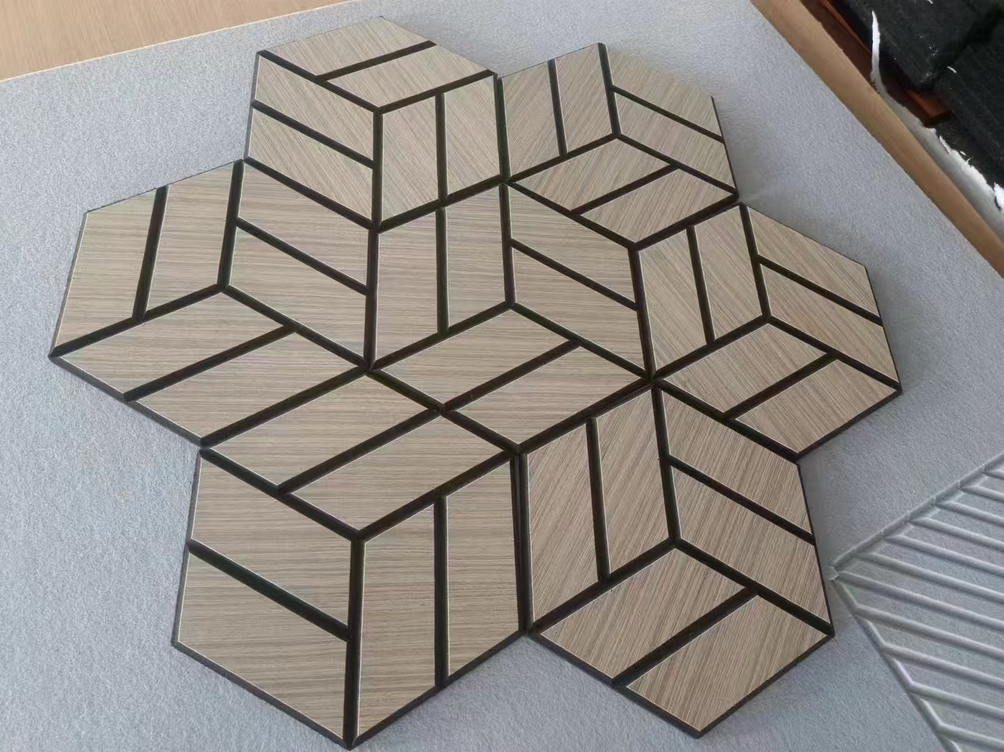 Wood Veneer PET Acoustic Panel Wall Decoration Lightweight Wall Panel Without MDF