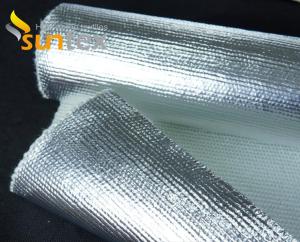 China 150C Heat Reflective 0.75mm Fabric Aluminum Foil Coated Glass Fiber Welding Fire Blanket Roll wholesale