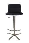 Round T Footrest SGS Brushed Pu Leather Bar Stool