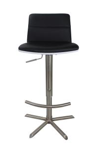 China Round T Footrest SGS Brushed Pu Leather Bar Stool wholesale