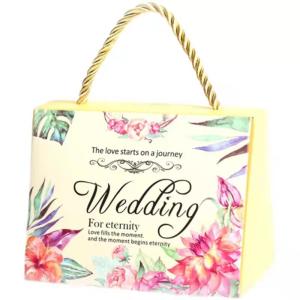 China 200gsm Mini Wedding Paper Gift Bag Glossy Lamination Bridesmaid Paper Bag wholesale