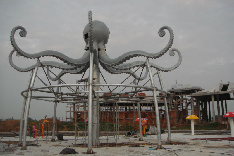 Fiberglass Resort Waterpark Project , Giant Slides Rides Projects for Water Park