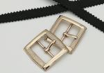 Rectangle Metal Shoe Buckles Single Prong Pin Structure Exquisite / Elegant
