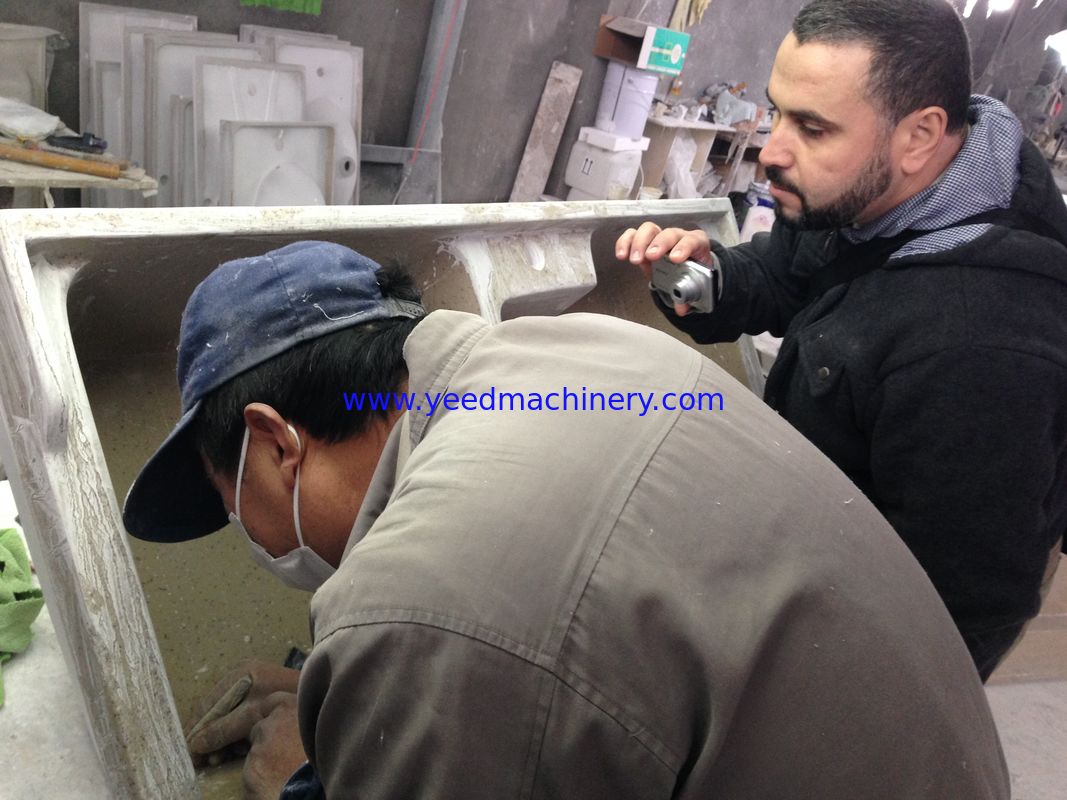 bathtub moulds making skills training--customer from Algeria