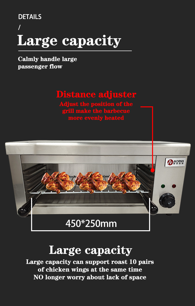 Kitchen Equipment Environment-friendly Electric Salamander Grill for Home Restaurant