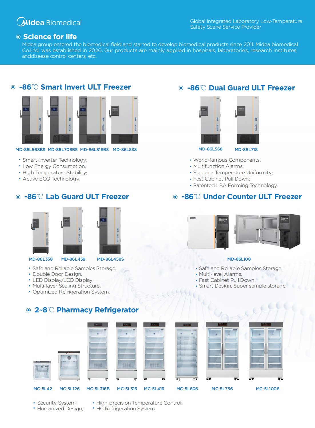 Customized 2-8 Degree Temp Control Pharmacy Refrigerator For Hospital Laboratory Equipment