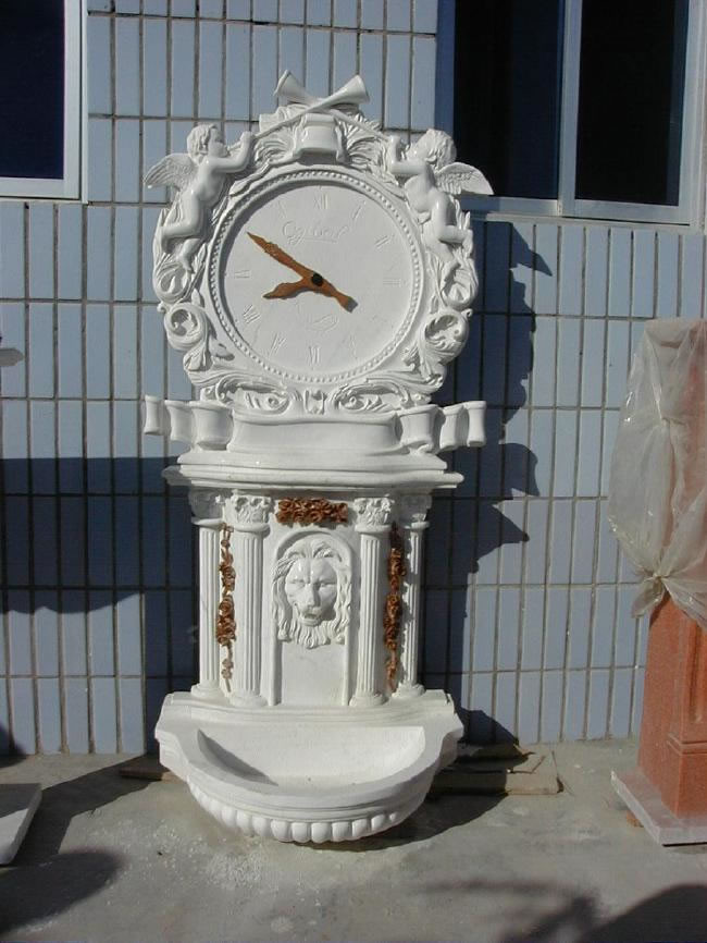 White Marble Dolphin Statue Stone Garden Fountain Pool