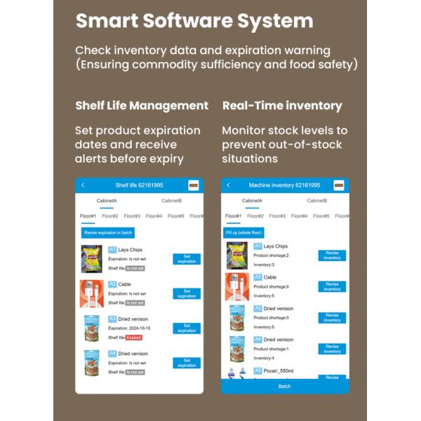 Intelligent Algorithm AI-Powered Vending Machine For Snacks Drinks Fresh Food Fruits Grab And Go Fridge 14