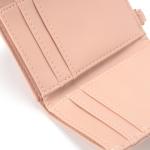 Debossing Ladies Genuine Leather Wallets Polyurethane Embroidery Trifold 9.5x7