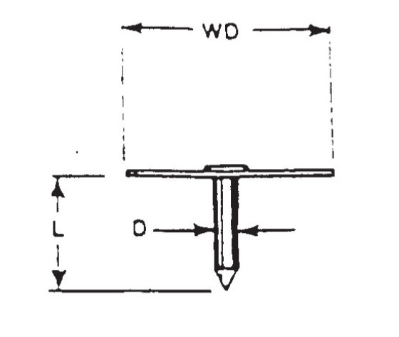 3.4mm Galvanized Steel Capacitor Discharge Insulation Welding Pins For Exhaust Air Duct