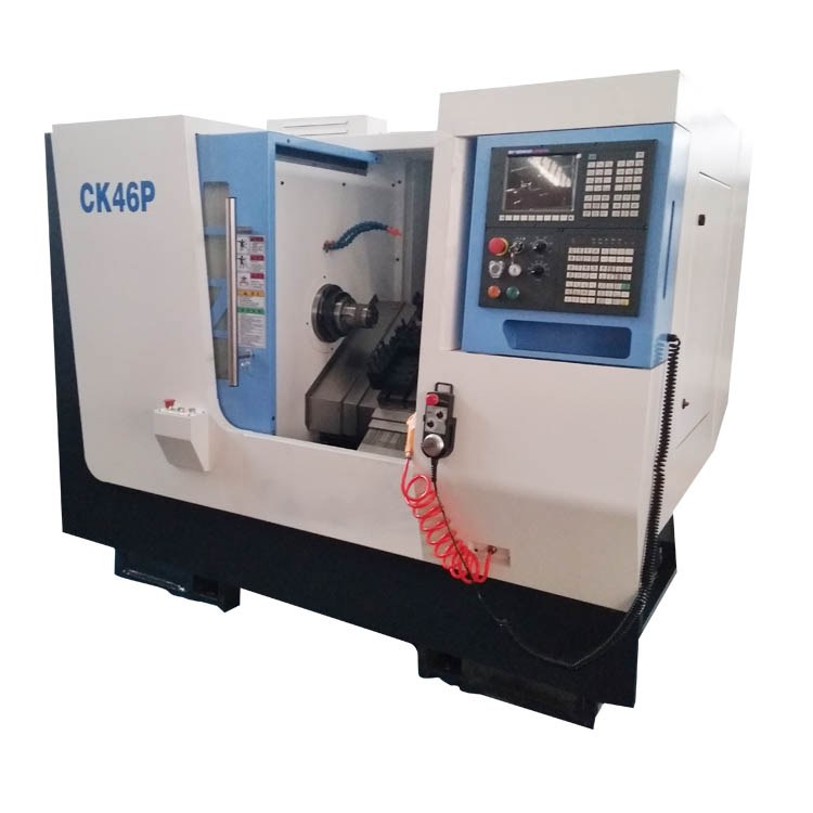 GSK CNC Control System TCK420 Slant Bed Turret Precision Lathe 500mm Workpiece Length