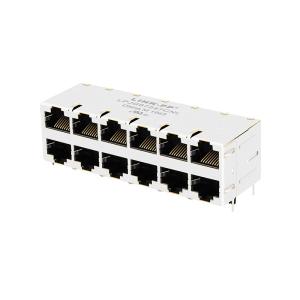 China 1840267-5 POE RJ45 Connector Stacked Gigabit POE+ 2x6 POE Rj45 Pinout 1840267-6 wholesale