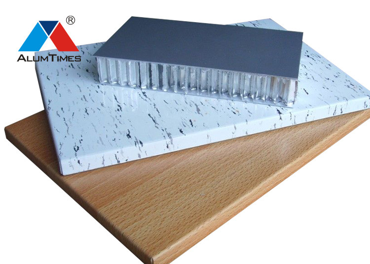 Kitchen Cabinet Aluminum Honeycomb Board With PE Coated Wooden Stone Texture