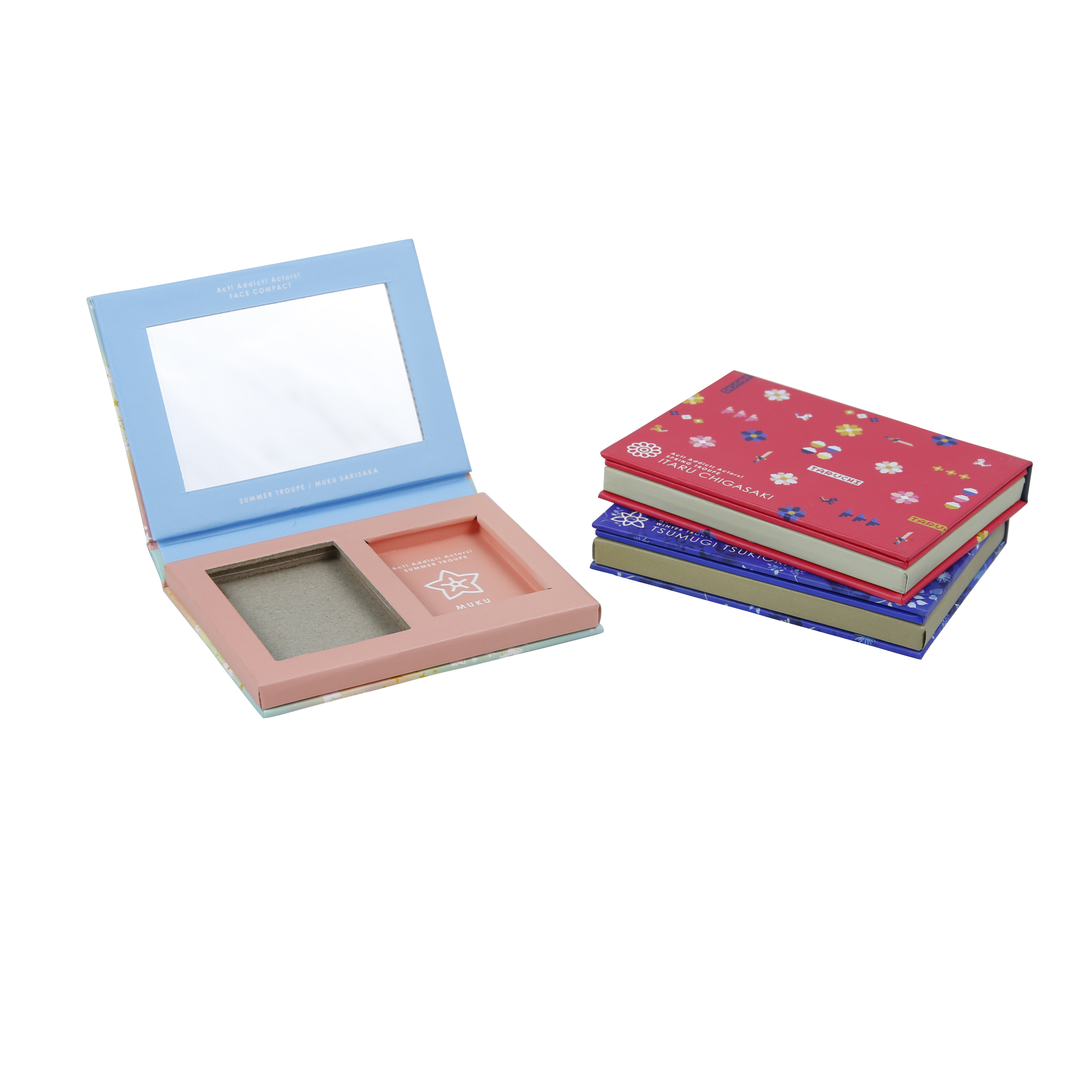 Paper Empty Blush Palette / Cosmetic Empty Packaging CMYK Printing