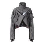 Fashion New Arrival Winter Waterproof Jackets Short Coats Printing Pockets