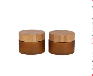China 200g Frosted Clear PET Cream Cosmetic Jar With Bamboo Wooden Lid Wide Mouth wholesale