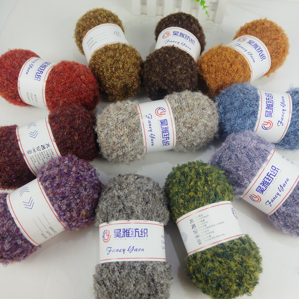 Blended Alpaca Colorful Brushed Yarn Circle Cone Knitting Yarn For Crochet