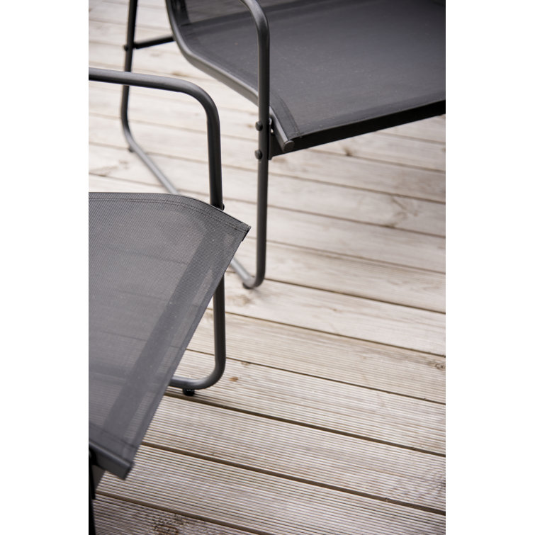 Metal Furniture Patio Set for Backyard Garden AJUNION 4 Seater Conversation Lounge Set