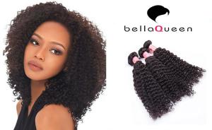 China Grade 5A 6A 7A Brazilian kinky curly human hair sew in nylon for extension wholesale