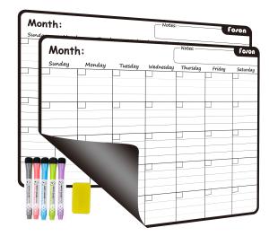 China Customized Magnetic Fridge Monthly Calendar Refrigerator Whiteboard Calendar wholesale