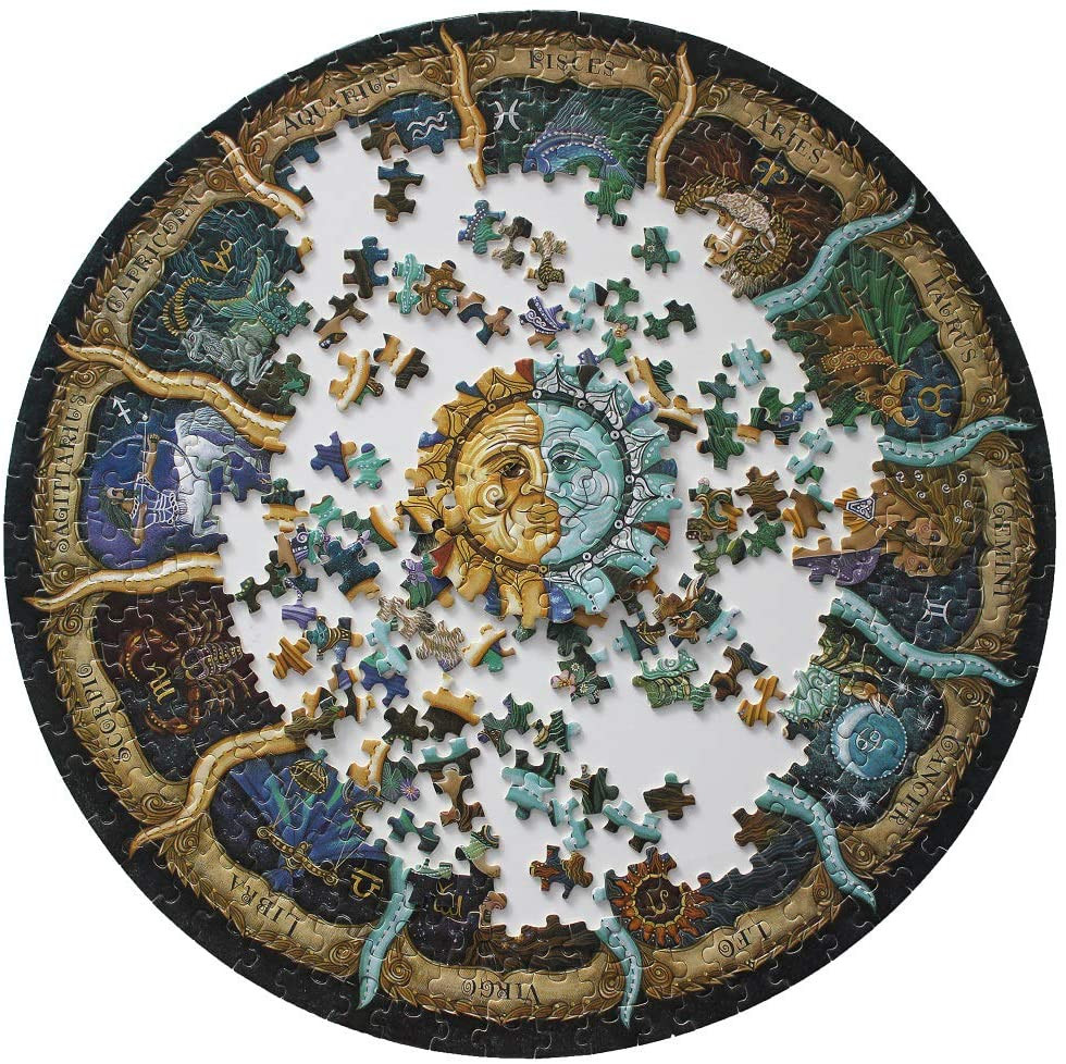 Commemorative CMYK 205gsm CCNB Round Puzzles Toy For Adults