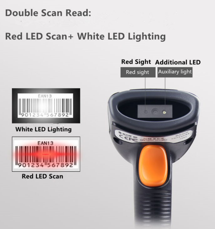 Wireless QR Handheld 2D Barcode Reader For Android IOS