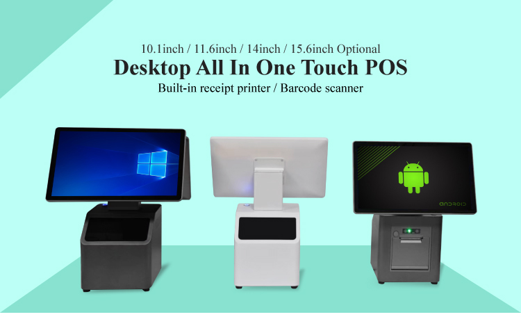 Advanced Touch Screen Pos Cash Register for Restaurant or Supermarket Black or White
