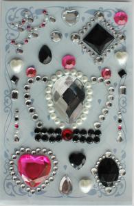 China Customized Recollections Rhinestone Stickers , Small Rhinestone Crown Stickers wholesale