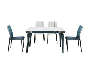 China Simple And Stylish Rock Slab Solid Wood Slate Dining Table wholesale