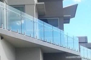 China Frosted Decking Balustrade Glass Heat Resistant Glass Banisters For Homes wholesale